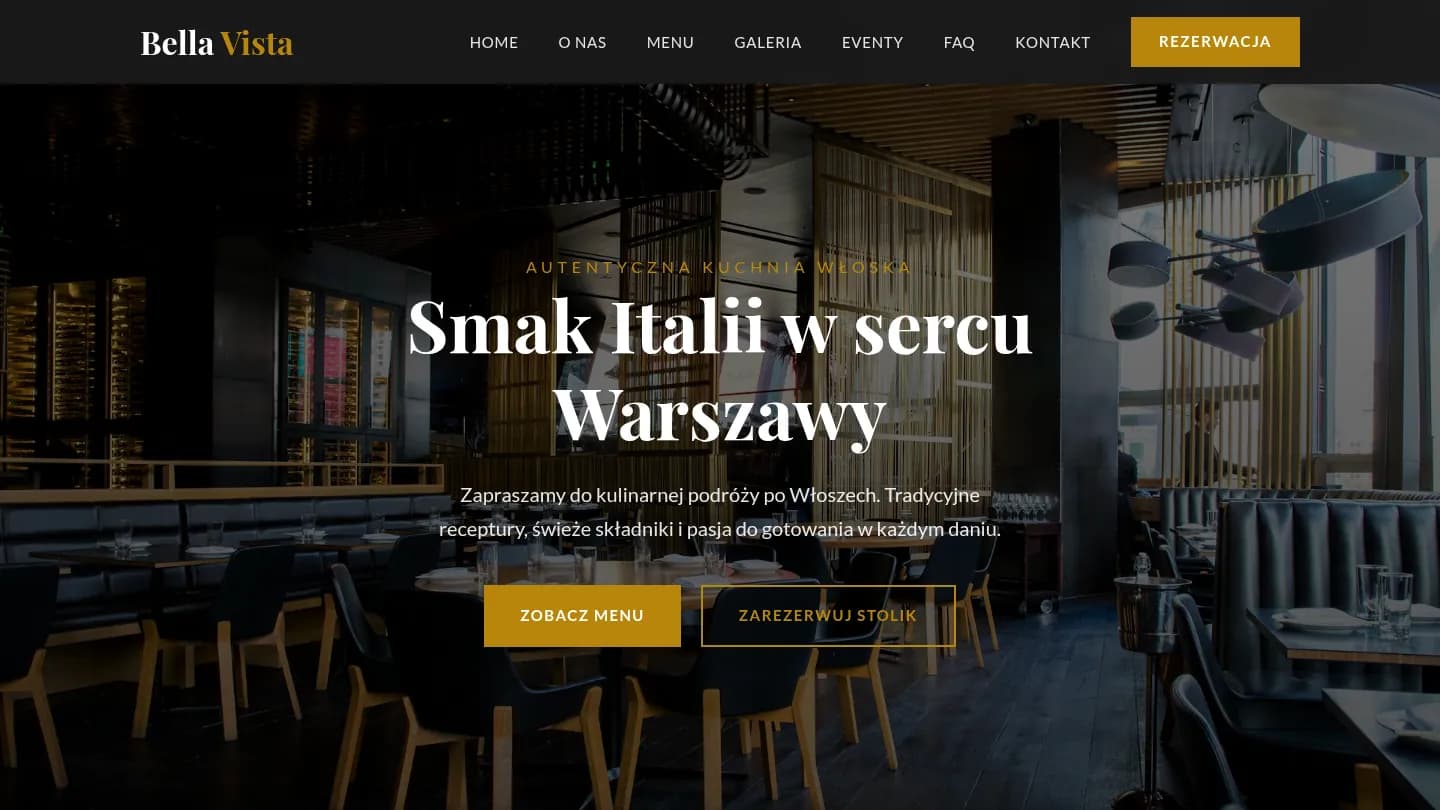 Bella Vista website — built by Dekada72H