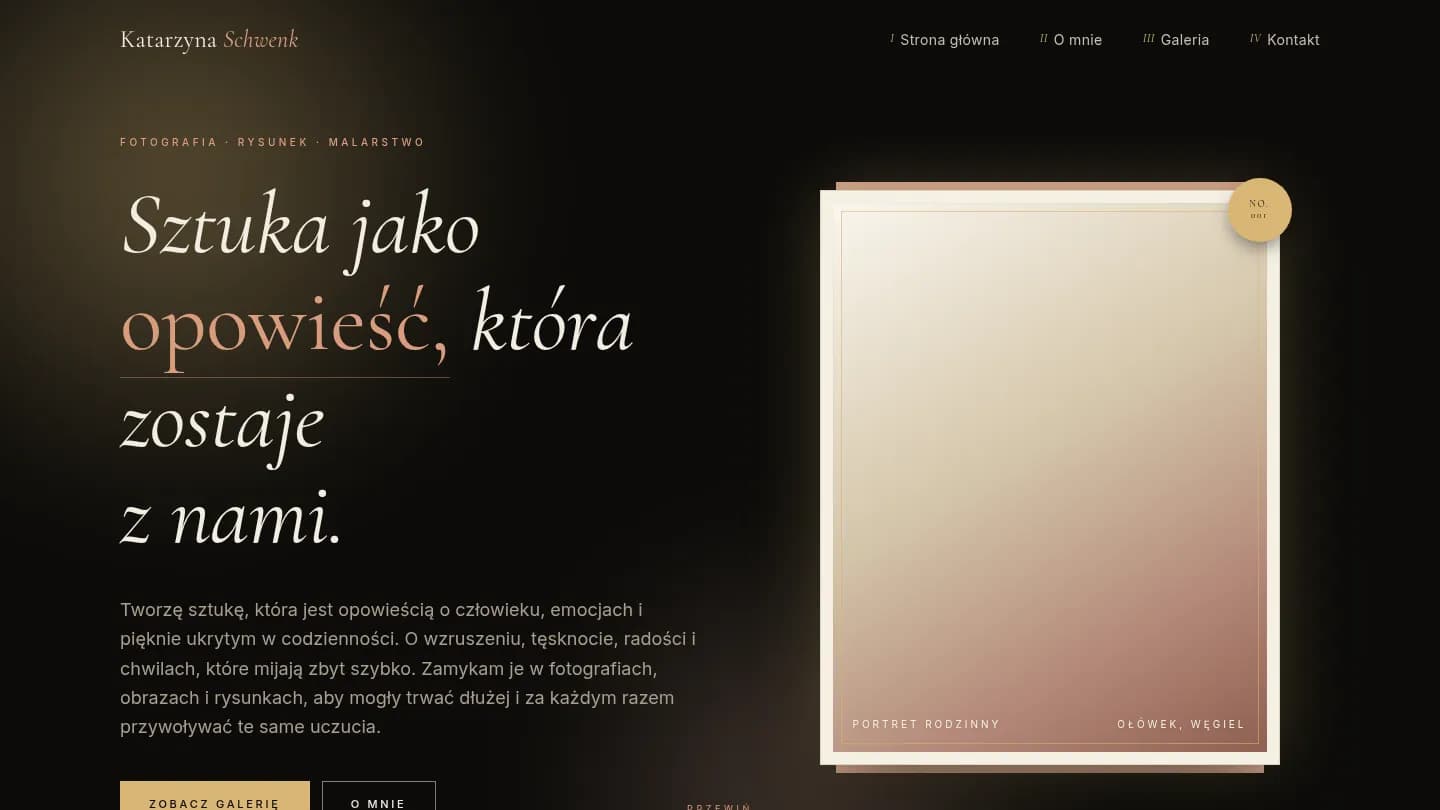 Katarzyna Schwenk website — built by Dekada72H